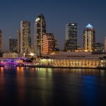 The Tampa Bay Skyline at Night