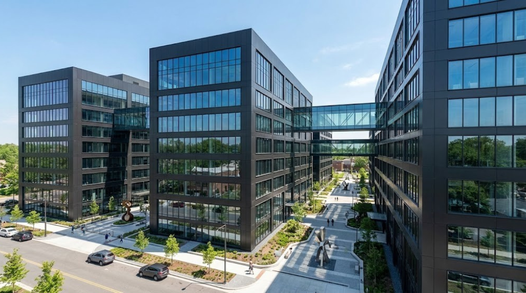 A new office building complex in tampa bay, florida